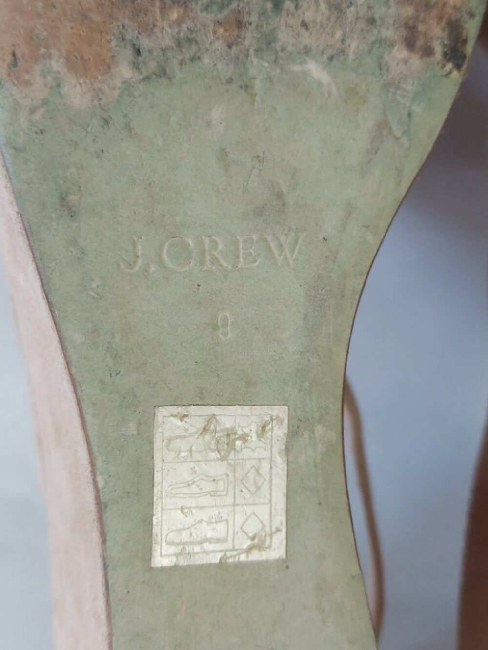 J.Crew Women Darcy Beige Suede Leather Slingback Wedge Sandals Size 8 Comfort - Picture 13 of 14